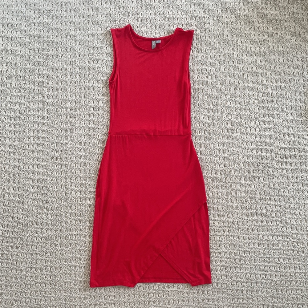 ASOS Design Red Sleeveless Fitted Dress